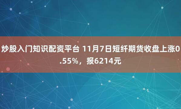 炒股入门知识配资平台 11月7日短纤期货收盘上涨0.55%，报6214元